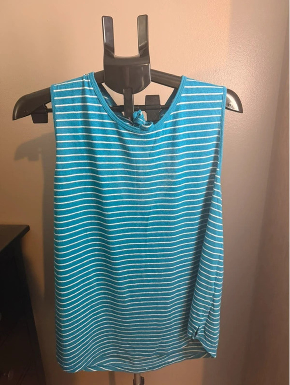Old Navy Teal Striped Tie Back Tank XL Tall